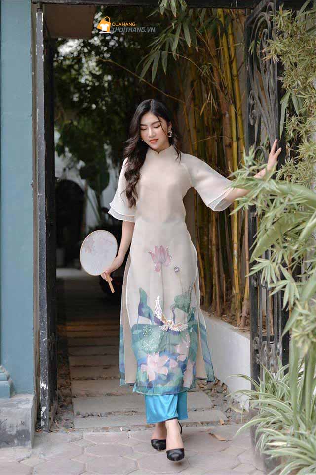 Áo dài cách tân Organza hot nhất năm nay